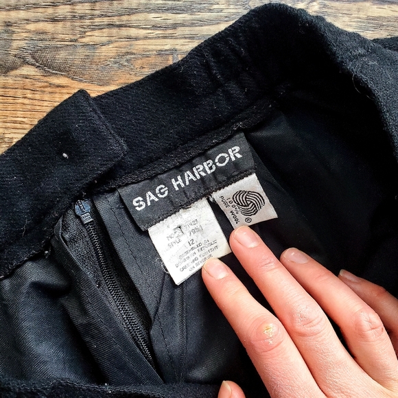 Vintage Black Wool Skirt - Picture 6 of 6